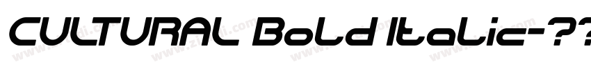 CULTURAL Bold Italic字体转换
